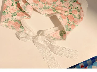 Print Head Designs) (Various Floral Scarf Triangle