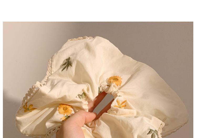 (Various Bandana Floral Embroidered Scrunchie / Designs)
