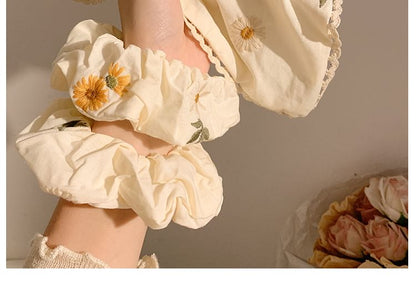 (Various Bandana Floral Embroidered Scrunchie / Designs)