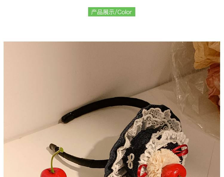 Trim Clip Hat Cherry / Headband Hair Lace