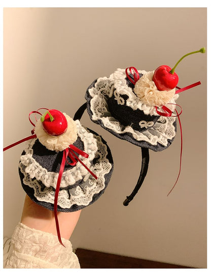 Trim Clip Hat Cherry / Headband Hair Lace