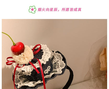 Trim Clip Hat Cherry / Headband Hair Lace