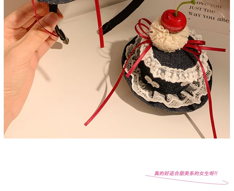 Trim Clip Hat Cherry / Headband Hair Lace