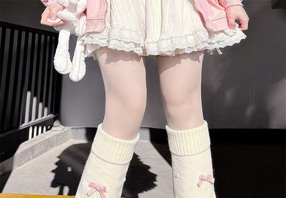 Warmers Bows Faux Pearl Leg