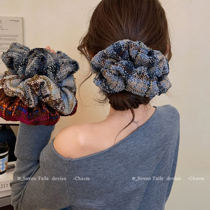Hair Plaid Scrunchie