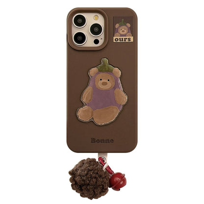 Eggplant Set Charm Case Pom / Phone