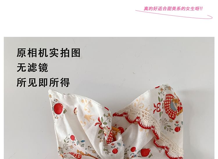 Lace Scrunchie Bow Trim