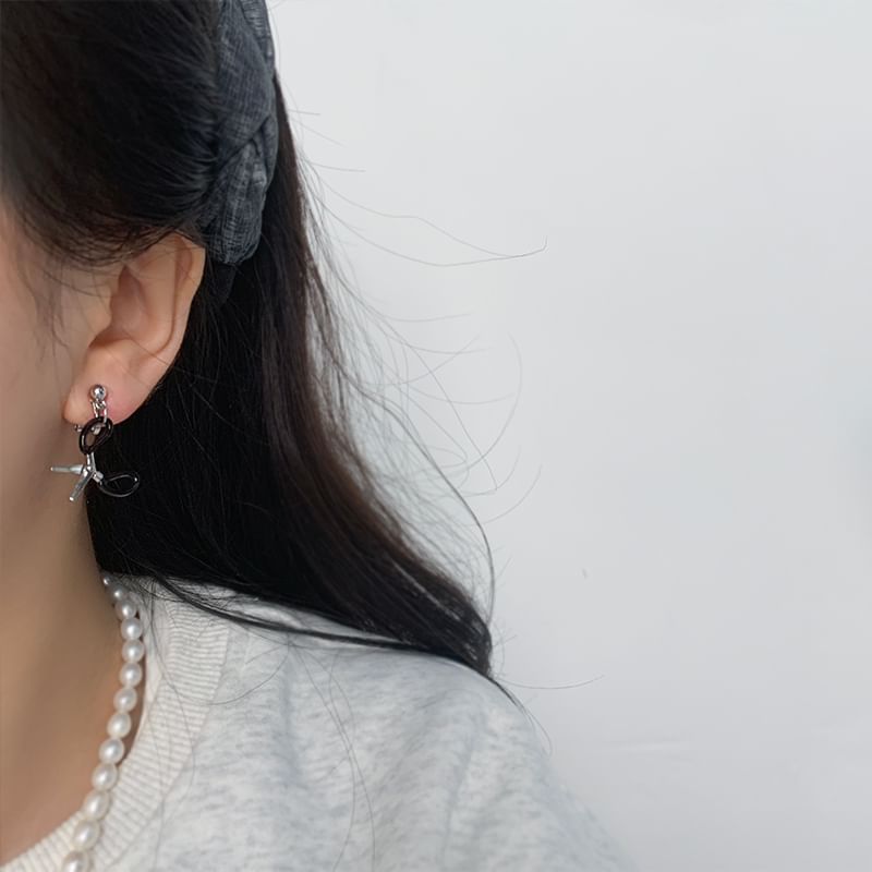 Earring Drop Scissor Clip On /