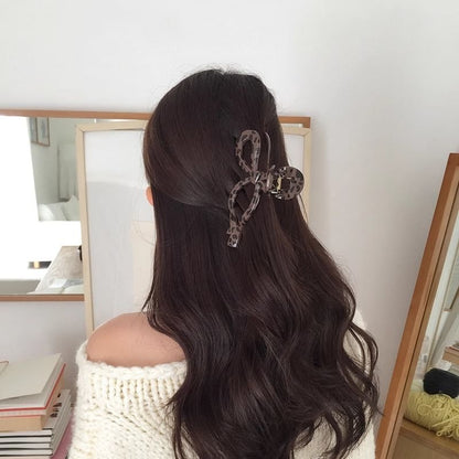 プリントヒョウ柄アクリル爪毛