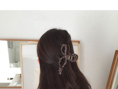 プリントヒョウ柄アクリル爪毛