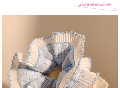 チェック柄プリーツシュシュパネル