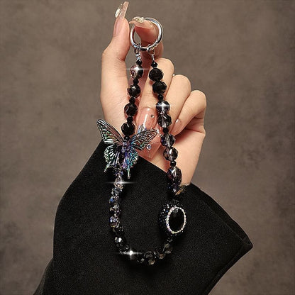 Faux Crystal Phone Butterfly Strap