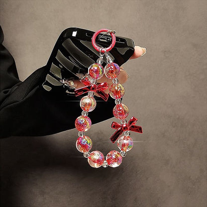 Strap Phone Bow Crystal Faux