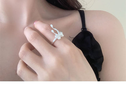 Flower Stud Ribbon Earring