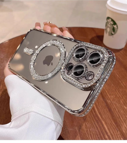(Compatible Phone MagSafe) with Case Magnetic Embellished