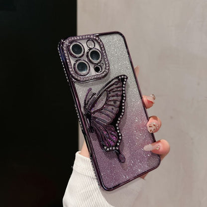 Phone Case Stand Butterfly Embellished