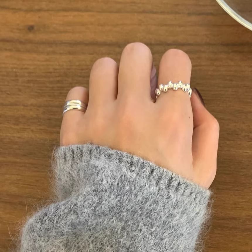Sterling 925 Glossy Open Ring Silver