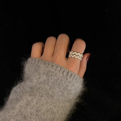 Sterling 925 Glossy Open Ring Silver