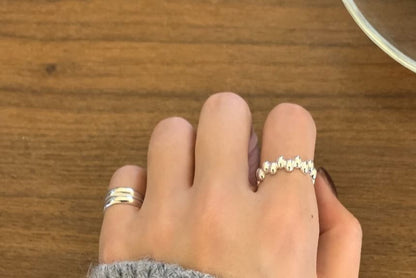 Sterling 925 Glossy Open Ring Silver