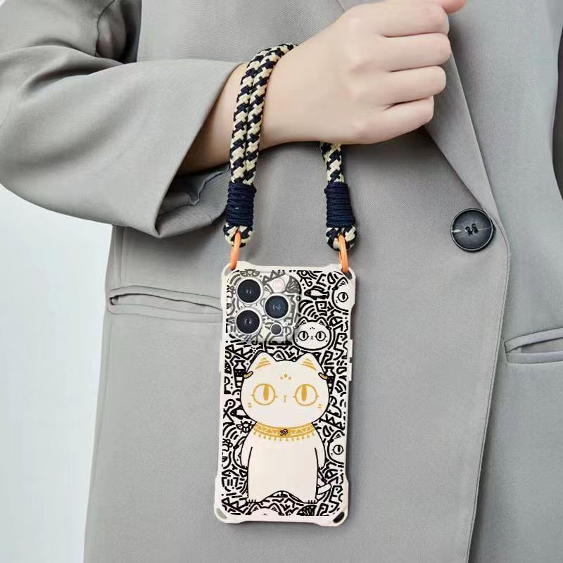 Strap Cat Case Set Lanyard Phone /