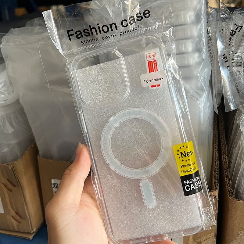 (Compatible Case with MagSafe) Transparent Magnetic Phone