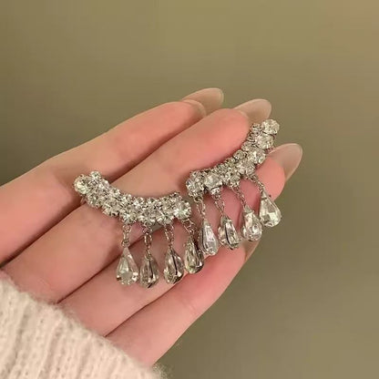 Climber Rhinestone CZ Earring