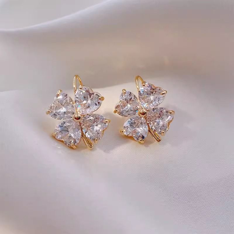 Clover Earring Drop Cubic Zirconia