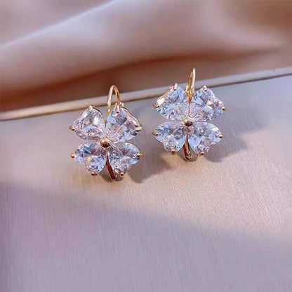 Clover Earring Drop Cubic Zirconia
