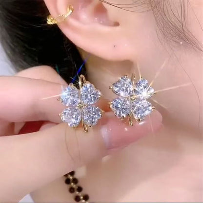 Clover Earring Drop Cubic Zirconia