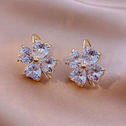 Clover Earring Drop Cubic Zirconia
