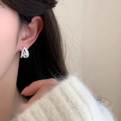 Earring Hoop Faux Pearl