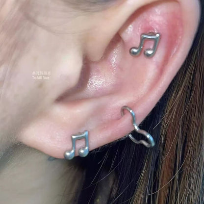 Note Music Earring Stud