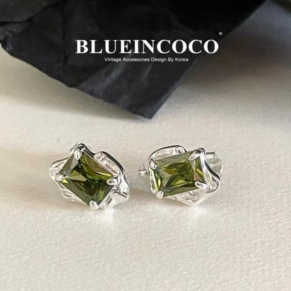 Gemstone Stud Earring