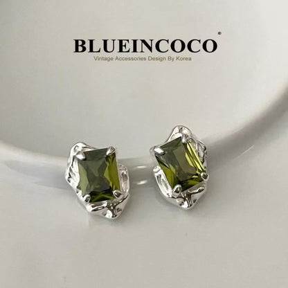 Gemstone Stud Earring