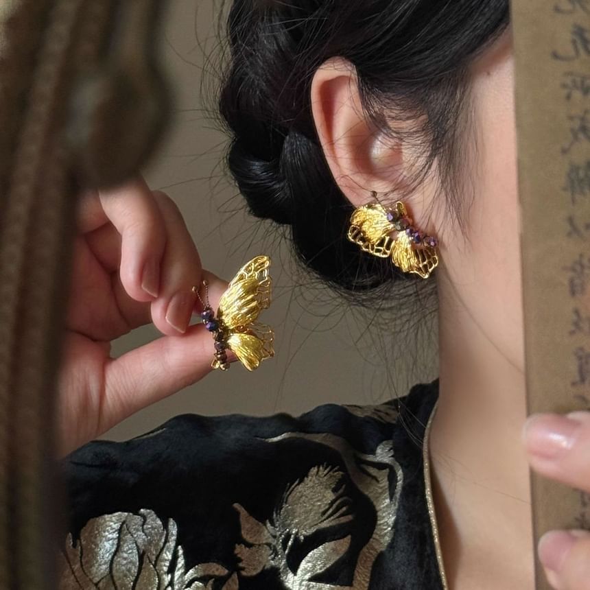 Earring Butterfly Drop