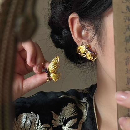 Earring Butterfly Drop