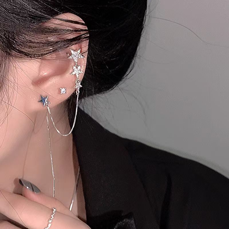 Chained Earring Cuff Star