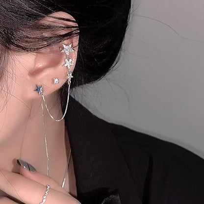 Chained Earring Cuff Star