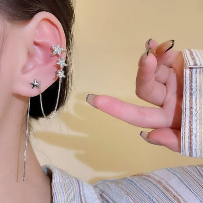 Chained Earring Cuff Star