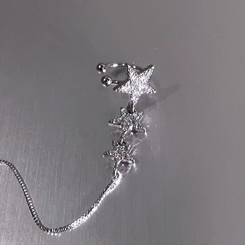 Chained Earring Cuff Star