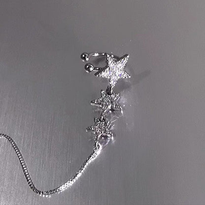 Chained Earring Cuff Star