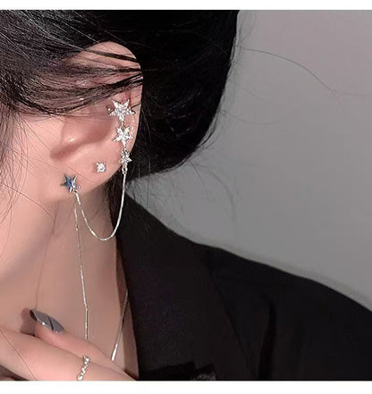 Chained Earring Cuff Star