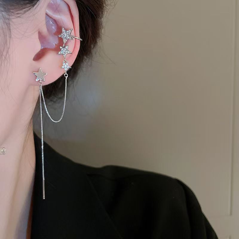 Chained Earring Cuff Star