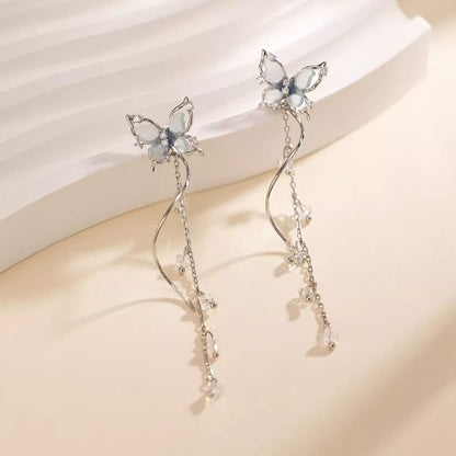Earring Alloy Butterfly Dangle