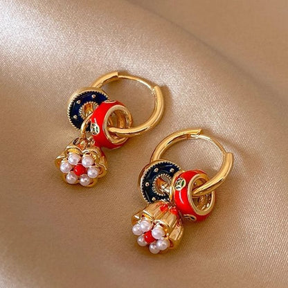 Lotus Alloy Earring Drop