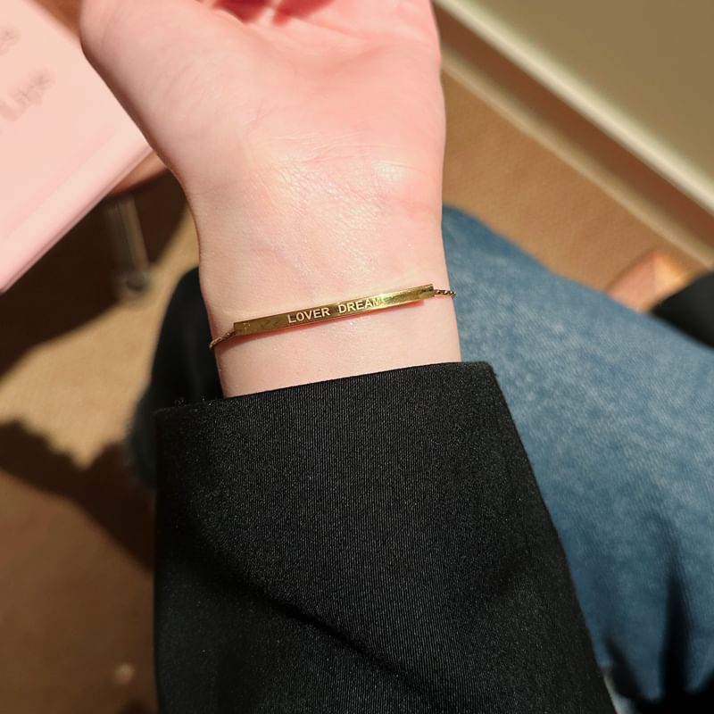 Lettering Bracelet Metal
