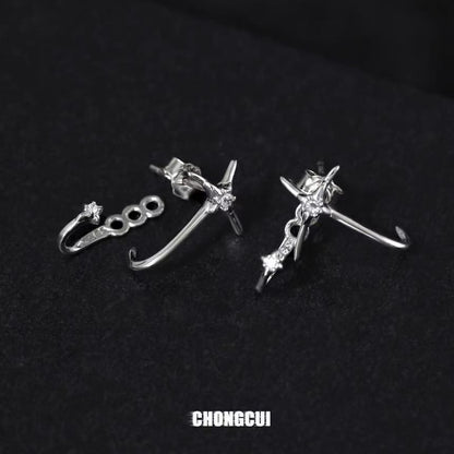 Earring Stud Star Alloy