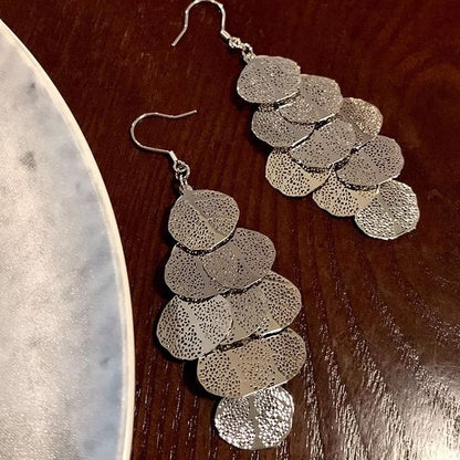 Leaf Chandelier Earring Alloy