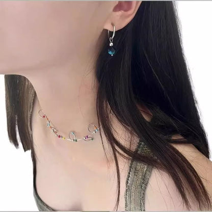 Earring Gemstone Alloy Drop Faux