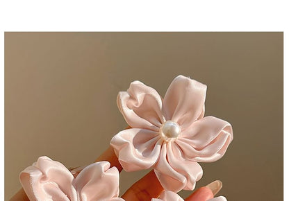 / Pearl Set Hair Faux Flower Clip